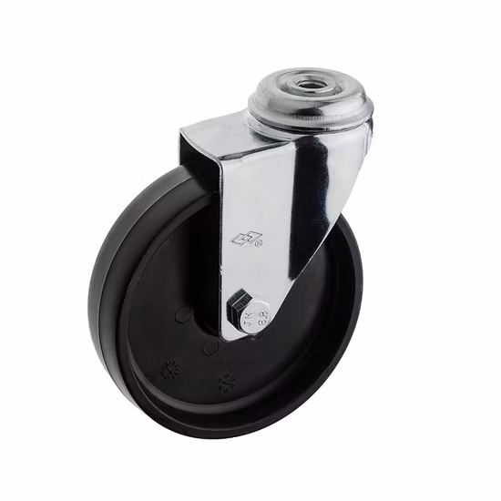 검은색 플라스틱으로 만든 고정 기구 롤