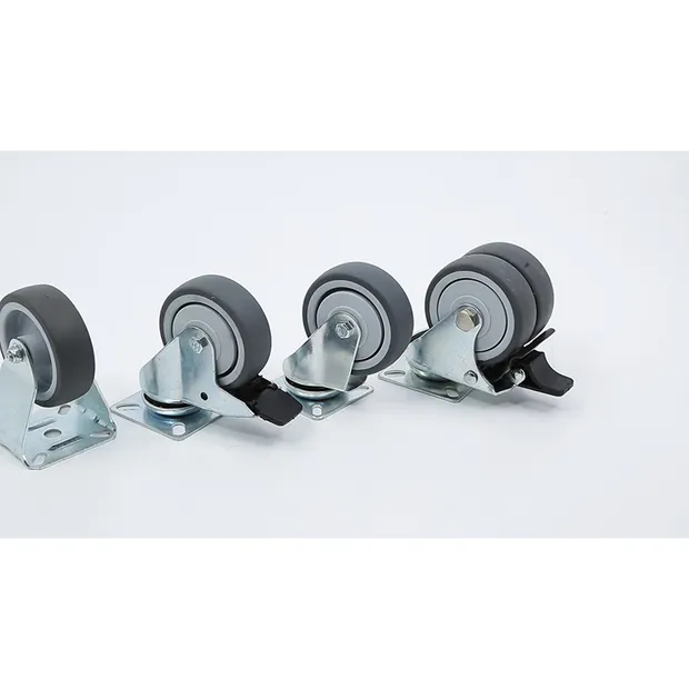 폴리우레탄 고무 바퀴가 달린 견고한 검정색 사무실 의자